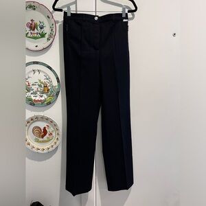 St John Sport Black Pants Front Pleat High Waist